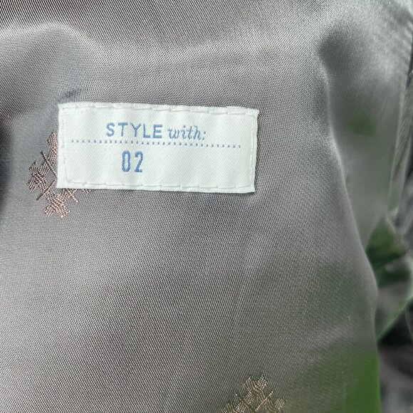 Men's Pinstripe Wool Vest 40L Dark Gray Charcoal Suit Waistcoat Event Occasion - Picture 9 of 10